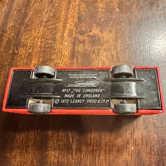 Vintage Matchbox 1972 Red Double Decker Bus "The Londoner" No. 17 Die-Cast - Picture 5 of 5